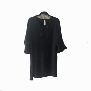 Chic Black Lace Tunic